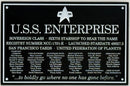 Star Trek DEDICATION PLAQUE