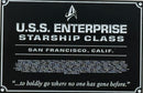 Star Trek DEDICATION PLAQUE